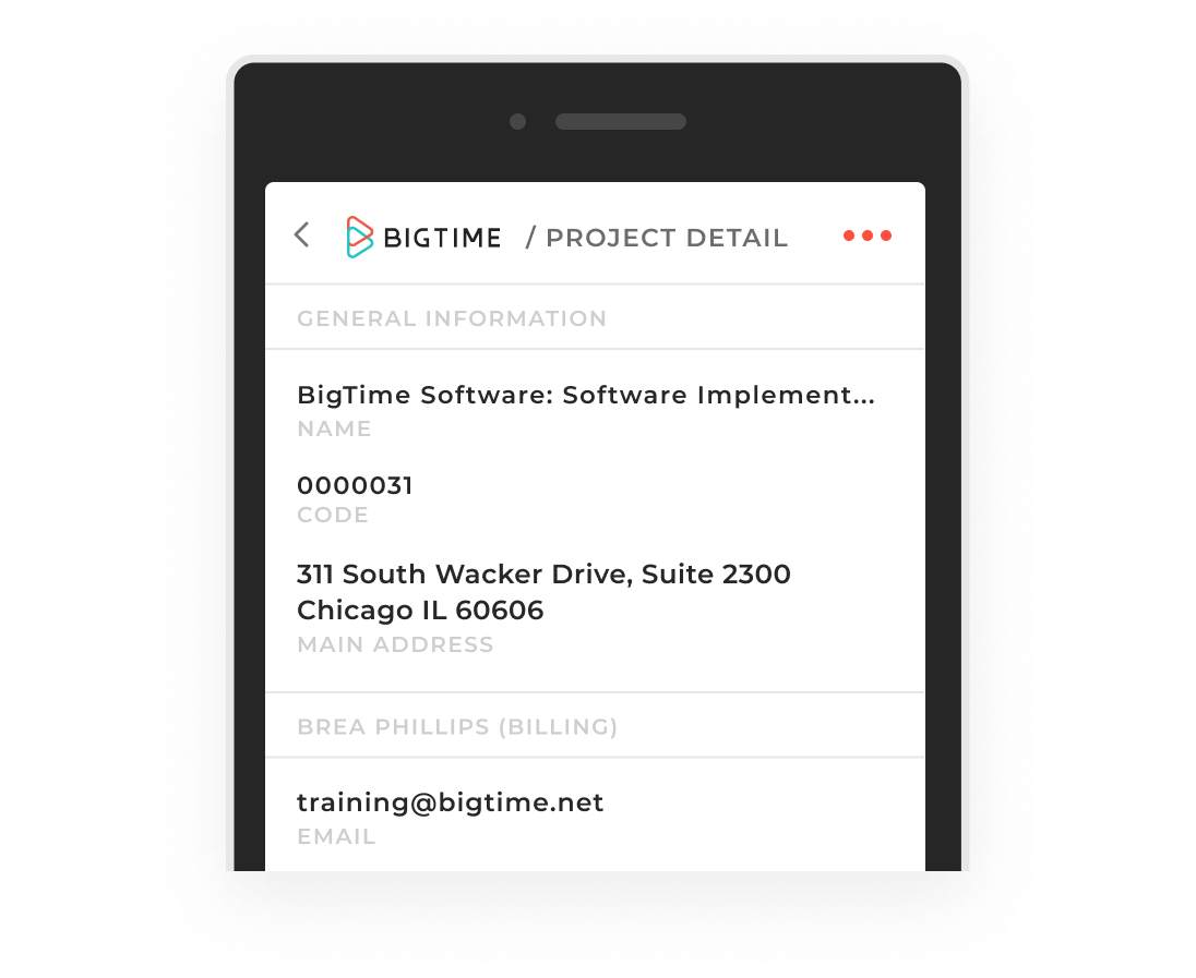 Pull up client info when you need it.