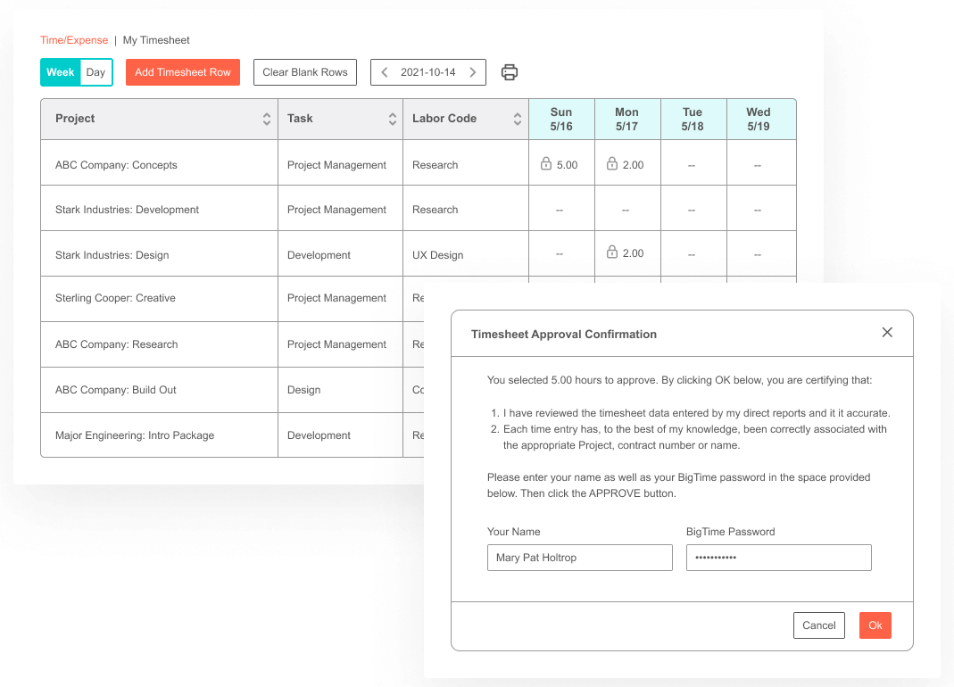 Easy-to-use time and expense management