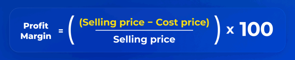 Profit margin formula