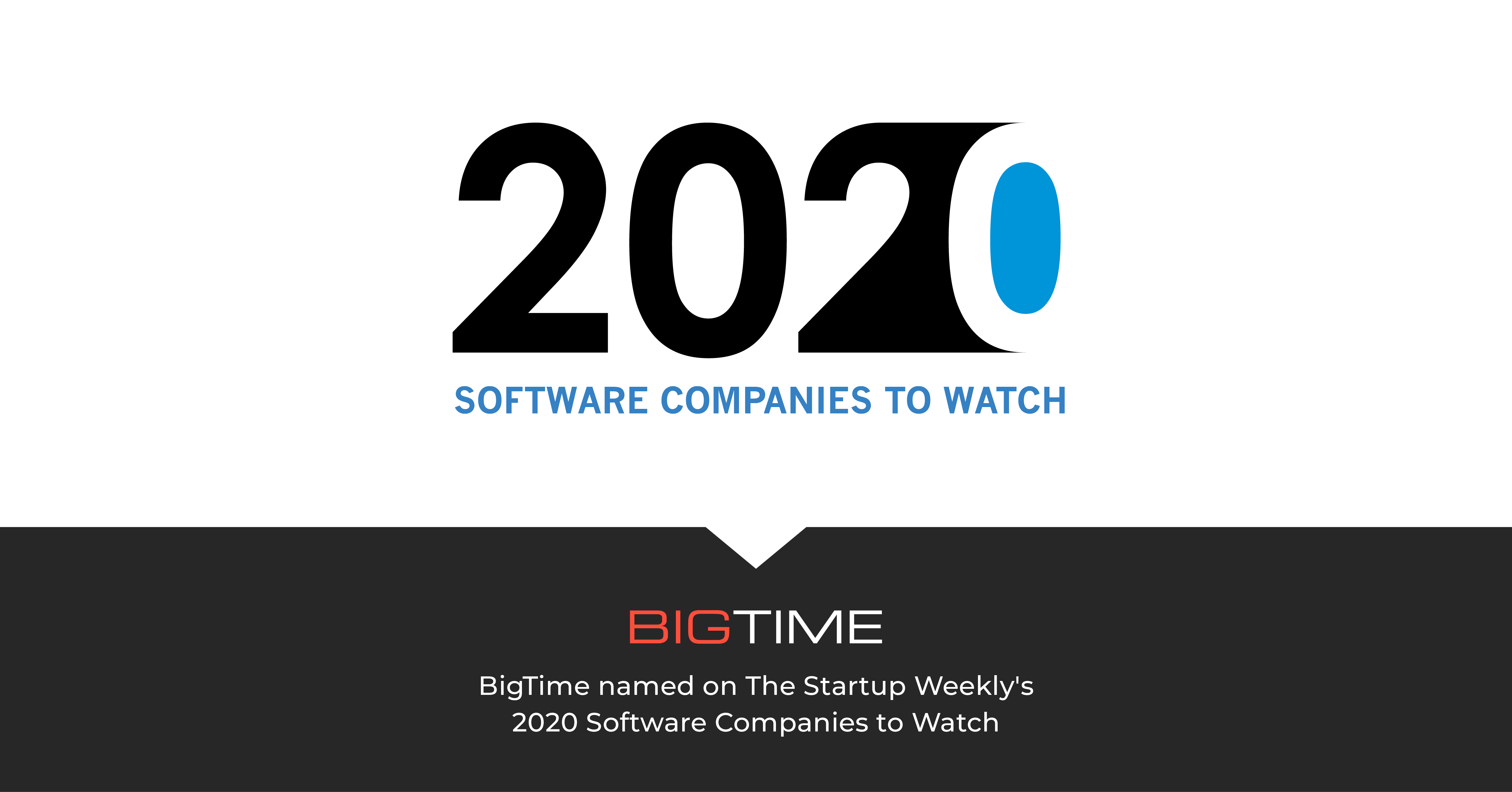 BigTime Software Recognized as One of Startup Weekly’s 2020 Software Companies to Watch