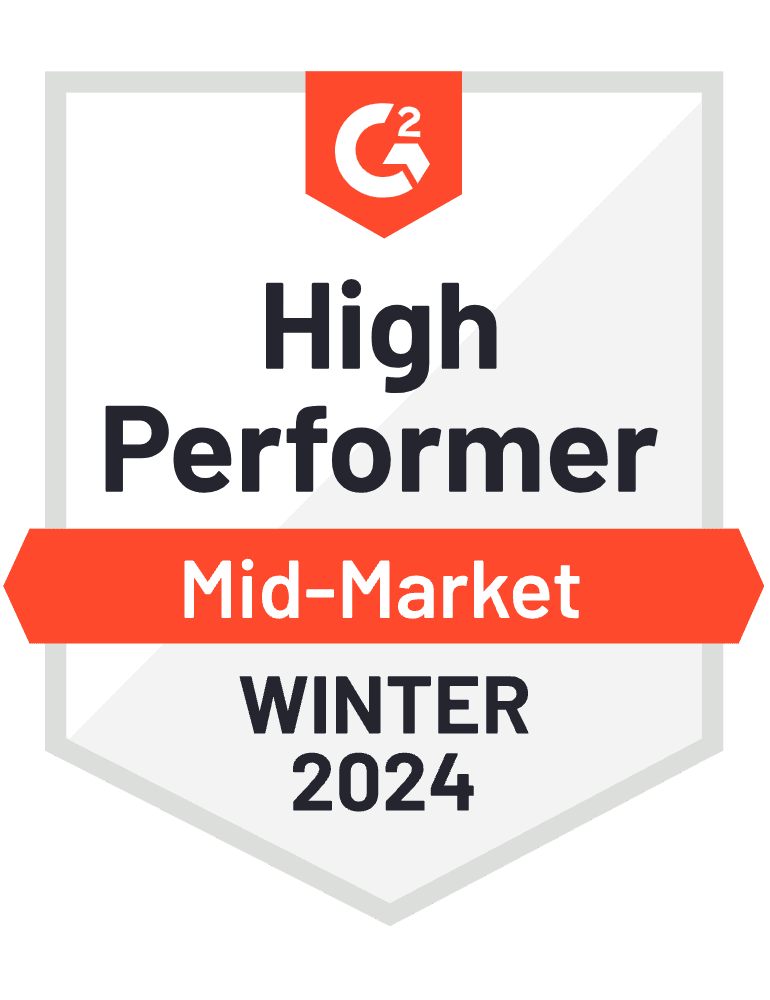 G2 High Performer Mid Market Winter 2024