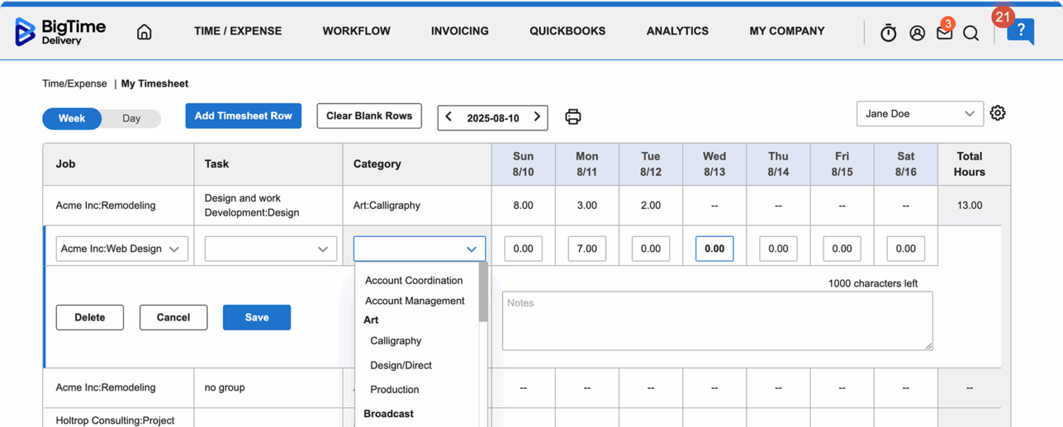 BigTime: The Leading Professional Services Software