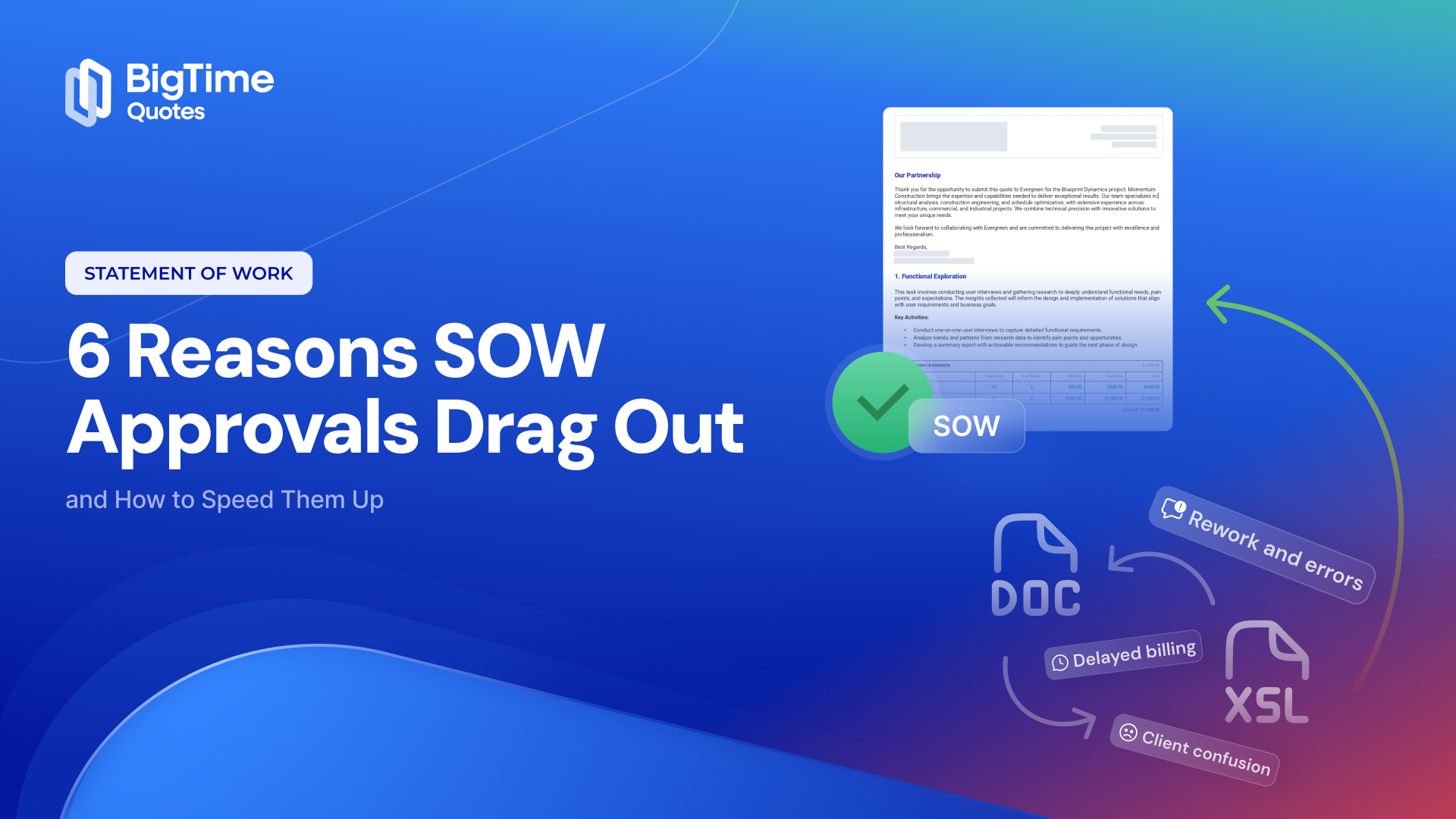 6 Reasons SOW Approvals Drag Out and how to speed them up