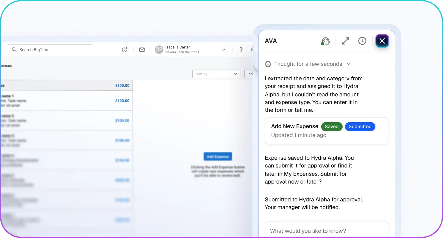 Expense Agent Screen