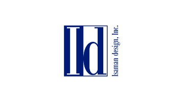 Isaman Logo Darkblue Framed